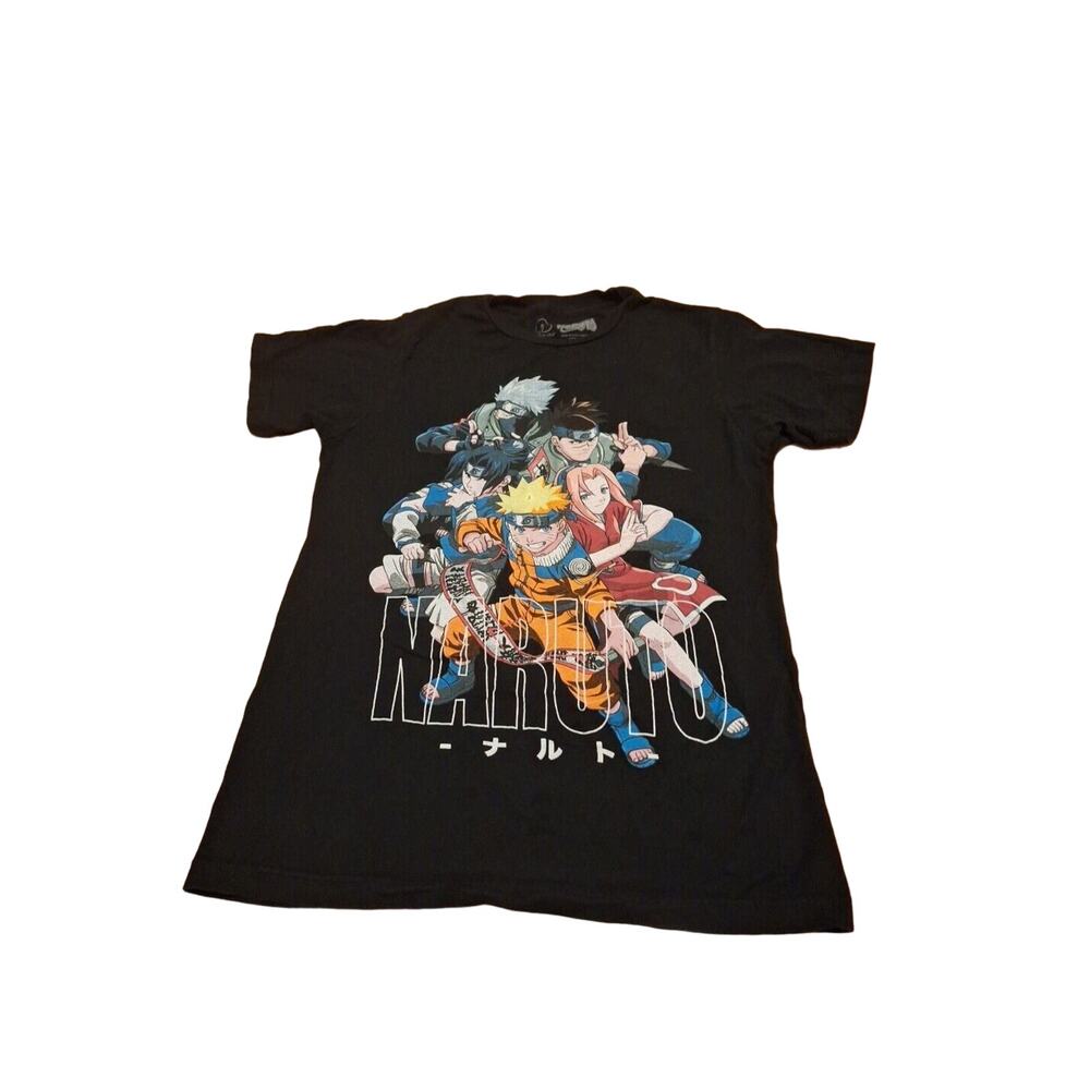 Naruto Men's T-shirt Black Masashi Kishimoto Small